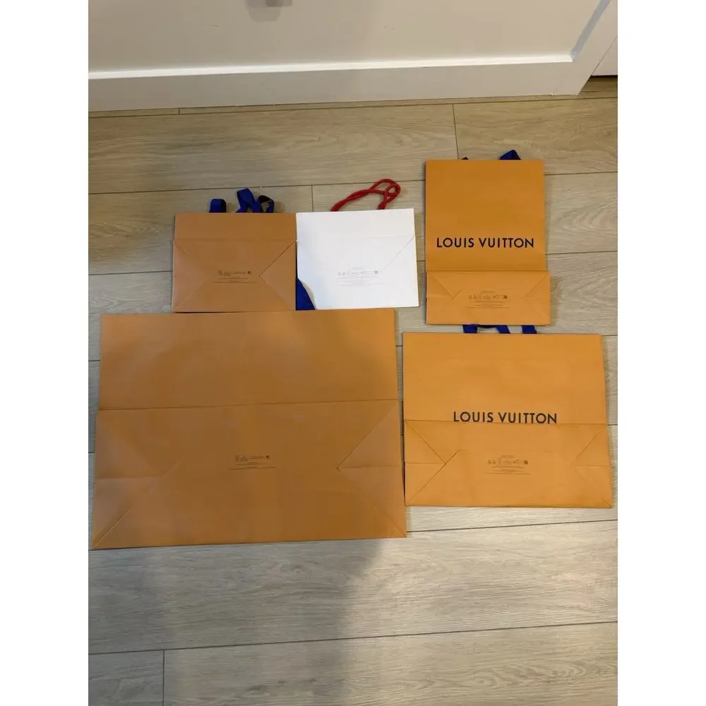 LOUIS VUITTON Paper Gift Shopping Bag LOT OF 5